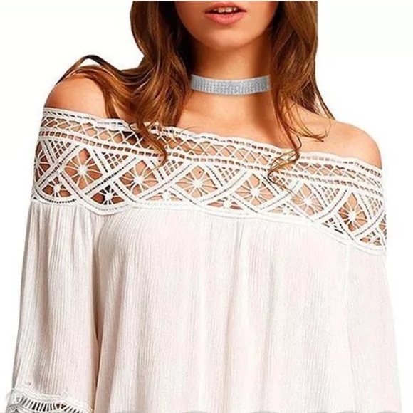 NWT rhinestone collar chocker fashion necklace - Picture 2 of 3